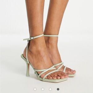 Elegant Green Strappy Heels